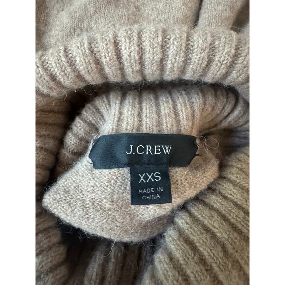 J.Crew | Wool-Blend Tan Turtleneck Sweater in Supersoft Yarn | Size XXS - Picture 3 of 4